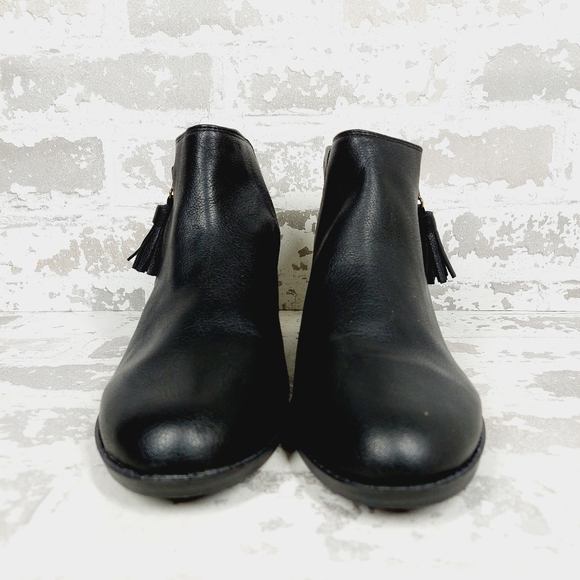 NEW Zodiac Women's Natural Val Western Black Zip Ankle Booties B511 - Picture 3 of 11